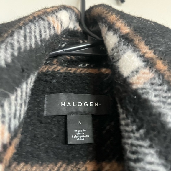 🔴Plaid wool cropped trench jacket overcoat - Picture 8 of 9